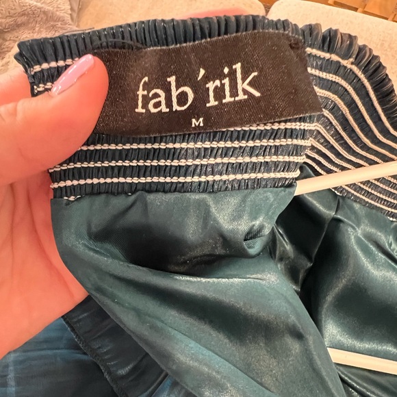 Fab’rik Silk Teal Midi Cocktail Dress - Picture 3 of 4